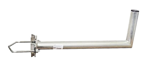 Anténní držák 50cm na stožár s vinklem, rozteč třmenu 100mm, trubka 42/2mm, výška 16cm  žár.