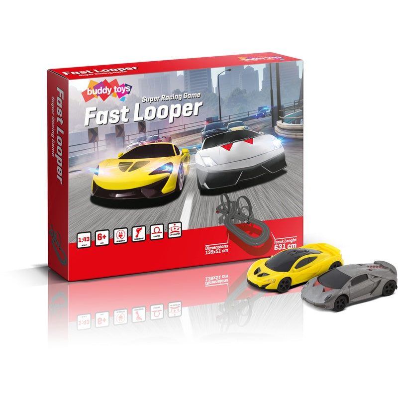 Autodráha Fast BUDDY TOYS BST 1633 - zánovní - vyzkoušeno, mírné oděrky