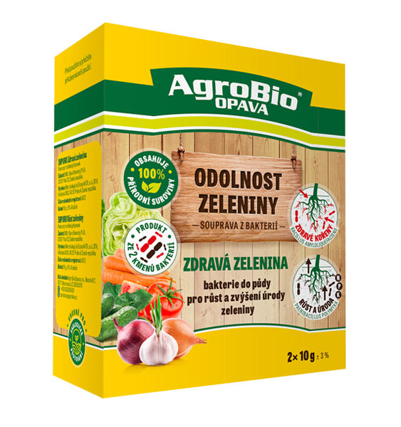 Přípravek pro odolnost zeleniny AGROBIO Zdravá Zelenina 2x10g - rozbaleno - po expiraci 10/2022