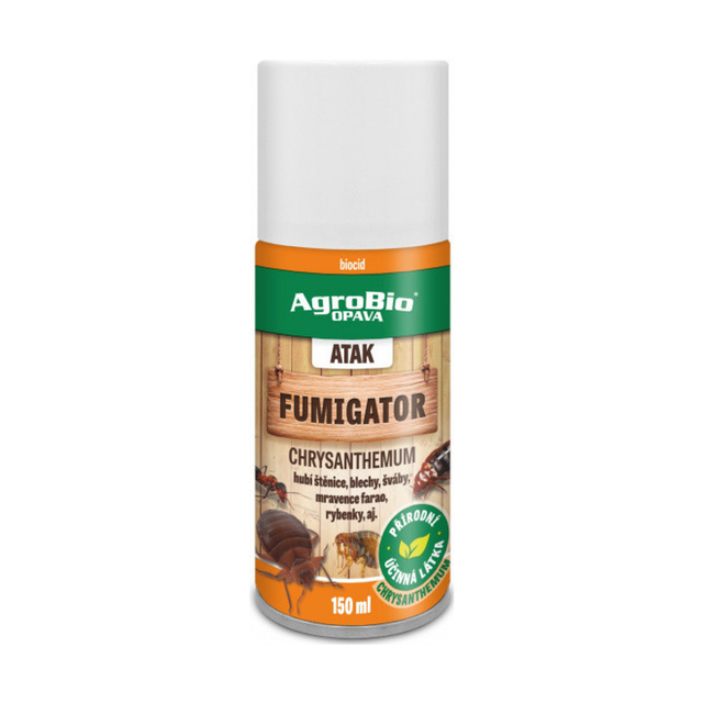 Přípravek proti hmyzu a roztočům AGROBIO Atak Fumigator Chrysanthemum 150ml - prasklé víčko