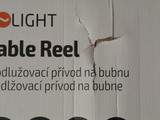 Prodlužovací kabel na bubnu - 1 zásuvka 50m SOLIGHT PB31 - rozbaleno - mírně roztržený obal