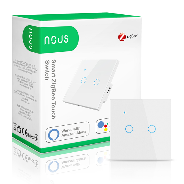 Smart vypínač osvětlení NOUS LZ2 ZigBee Tuya - rozbaleno - bez motážního setu