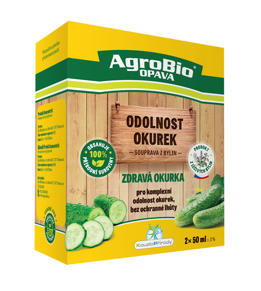 Přípravek pro odolnost okurek AGROBIO Zdravá Okurka 2x50ml - rozbaleno - expirace 11. 3. 2026