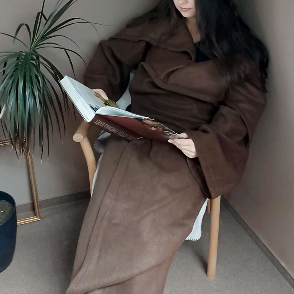 Deka s rukávy 4L 7179a Brown - rozbaleno - poškozený obal