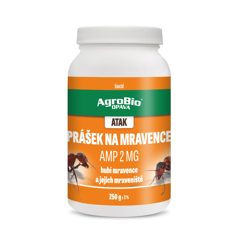 Přípravek proti mravencům AGROBIO Atak AMP 2 MG 250g - expirace 10. 3. 2026