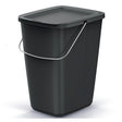 Koš odpadkový COMPACTA Q FLAP BASIC černý 9l - rozbaleno - neobsahuje víko
