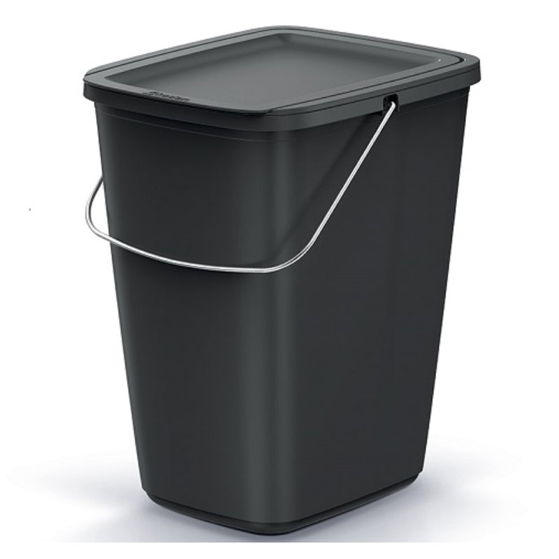 Koš odpadkový COMPACTA Q FLAP BASIC černý 9l - rozbaleno - neobsahuje víko