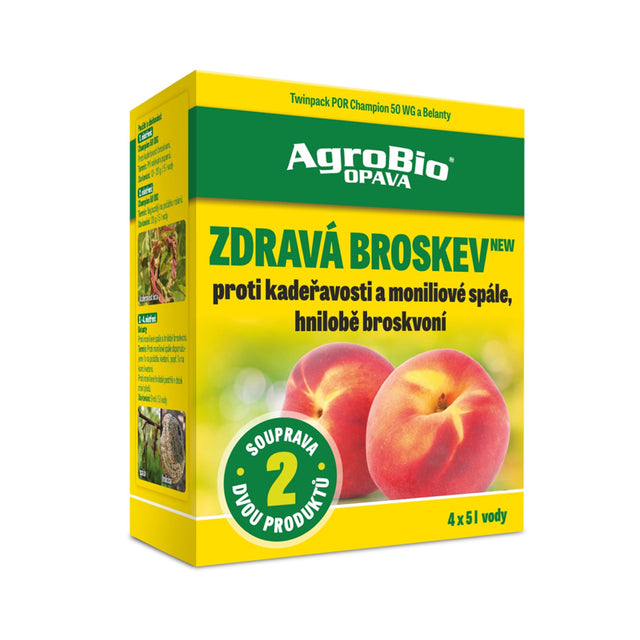 Přípravek proti kadeřavosti,moniliové spále a hnilobě broskvoní AGROBIO Zdravá Broskev - rozbaleno