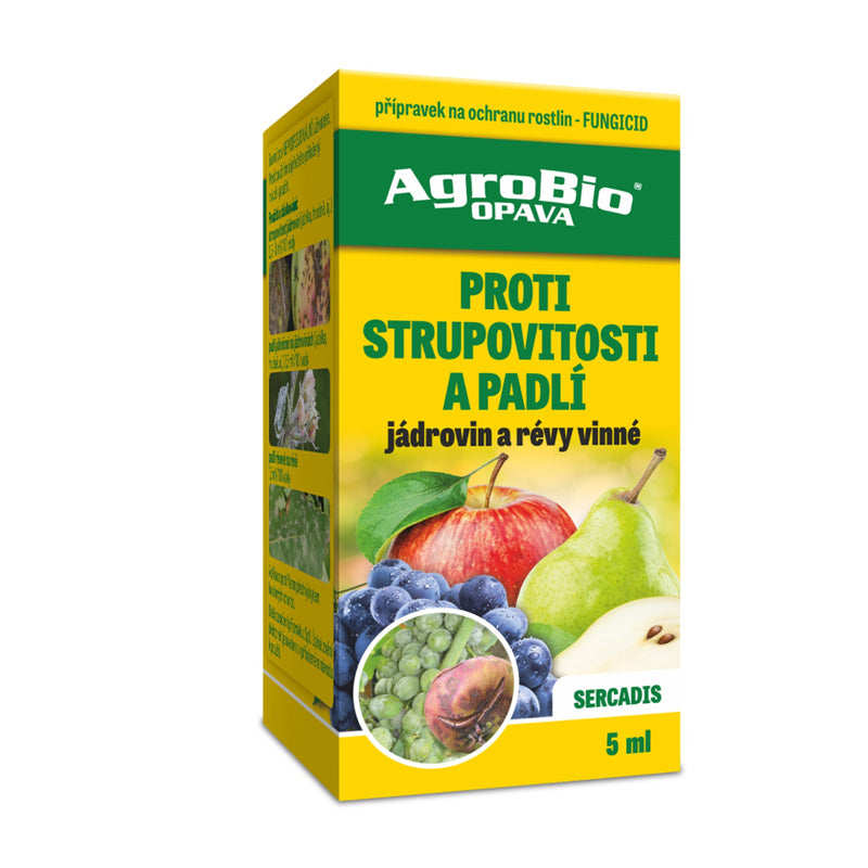 Přípravek proti strupovitosti a padlí AGROBIO Sercadis 5ml - rozbaleno - poškozený obal