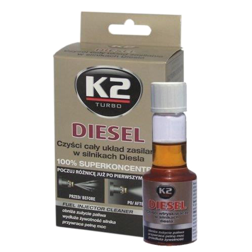 Aditivum do nafty K2 DIESEL 50ml - rozbaleno / poškozené uzavírání