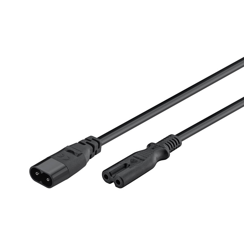 Kabel prodlužovací C7/C8 GOOBAY 97201 2m Black - rozbaleno