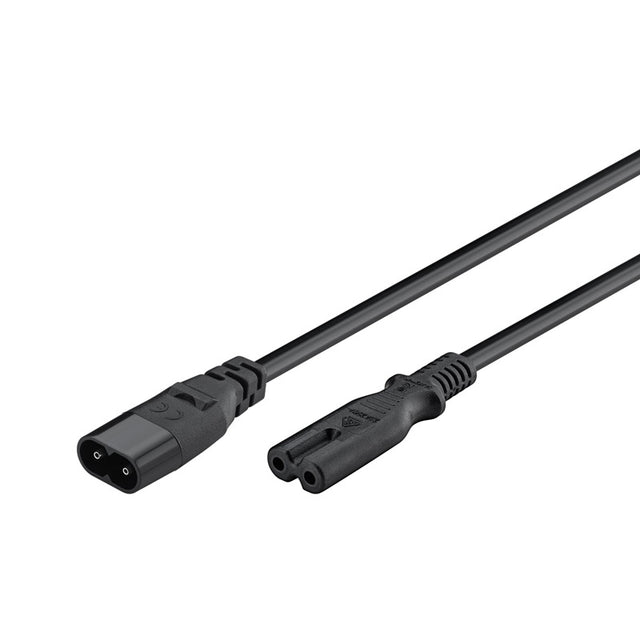 Kabel prodlužovací C7/C8 GOOBAY 97201 2m Black - rozbaleno
