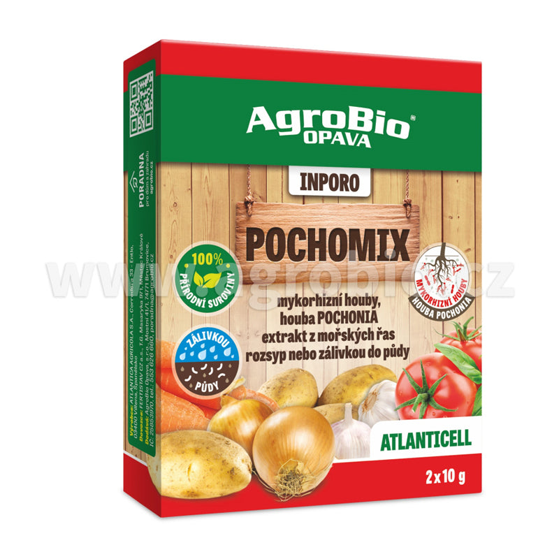 Přípravek pro zdravou půdu AGROBIO Inporo Pochomix 2x10g - expirace 3. 3. 2026