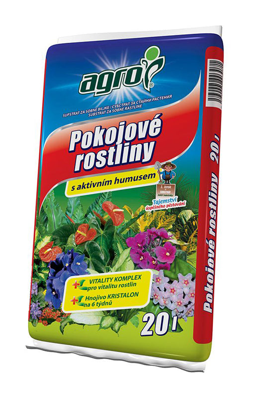 Substrát pro pokojové rostliny AGRO 20l - rozbaleno - přelepený obal