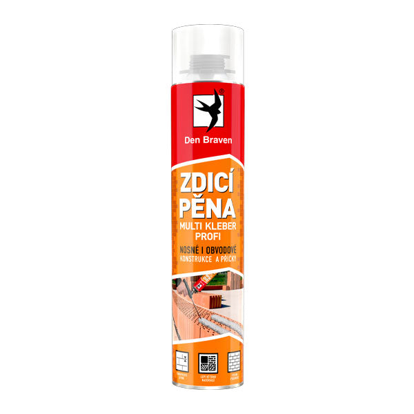 Pěna DEN BRAVEN MULTI KLEBER PROFI pistolová 750ml - rozbaleno - chybí víčko
