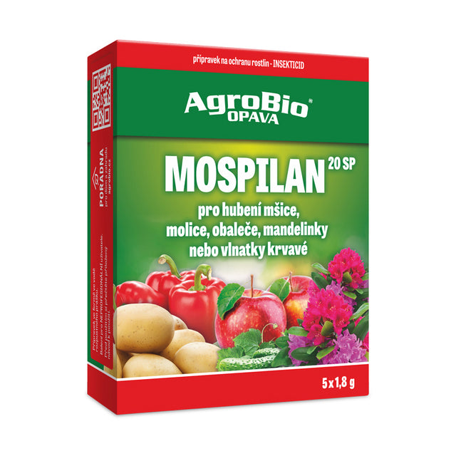 Přípravek proti mšicím a molicím AGROBIO Mospilan 20 SP 5x1,8g - rozbaleno - poškozený obal