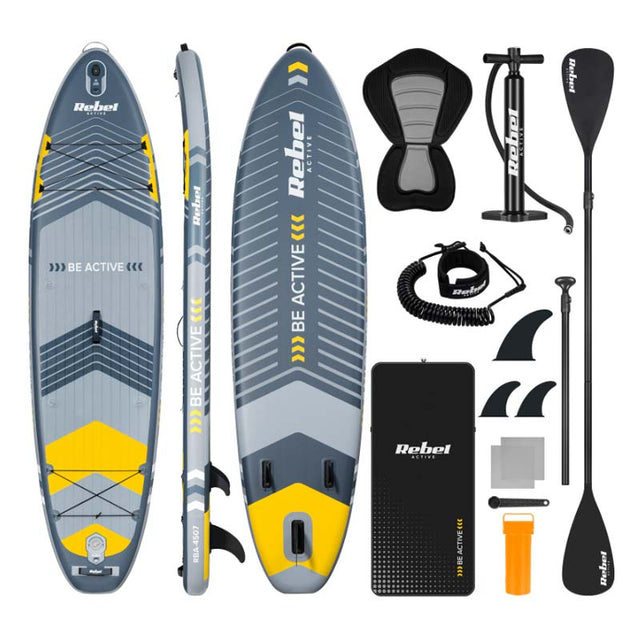 Paddleboard REBEL RBA-4507 Grey - rozbaleno - mírně poškozený obal